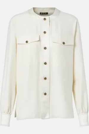 Loro Piana Blusa Quincy de shantung de seda