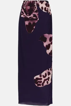 DRIES VAN NOTEN Falda larga estampada
