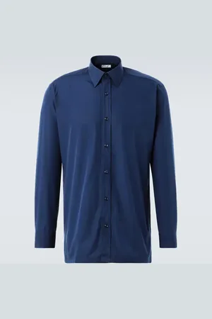 Charvet Camisa de popelín de algodón