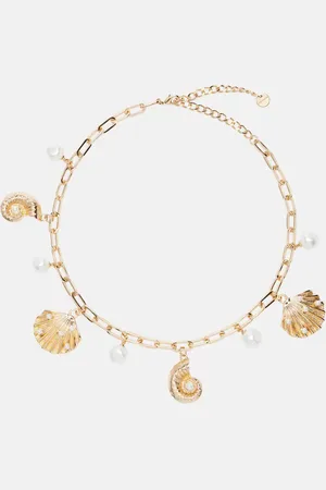 Self-Portrait Collar chapado en oro de 18 ct