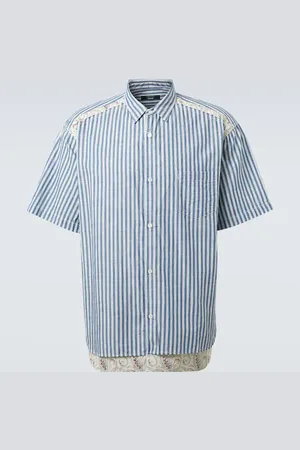 Comme des Garçons Comme des Garçons Homme Camisa en sarga de algodón a rayas