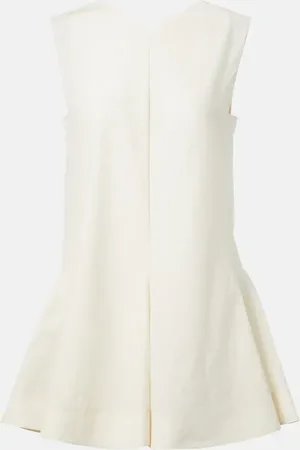 Khaite Vestido corto Mel de seda y algodón