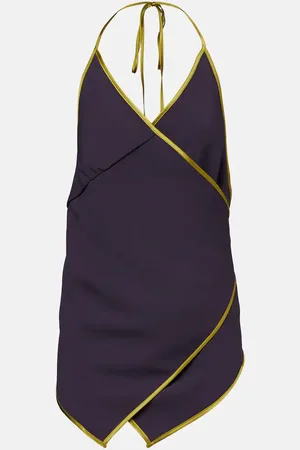 DRIES VAN NOTEN Top envolvente de crepé de satén