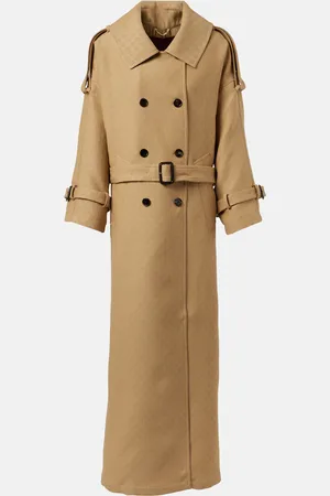 Gucci Gabardina de crepé GG de seda y lana