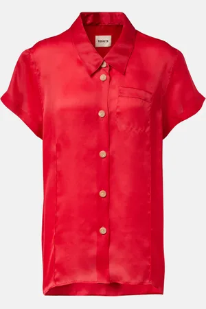 Khaite Camisa Keefe de organza de seda