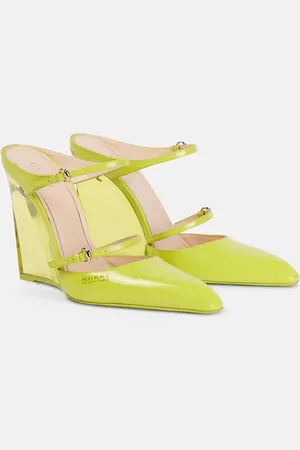Gucci Mules con cuña de piel
