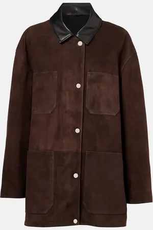 Nour Hammour Chaqueta utilitaria Barn de ante con piel