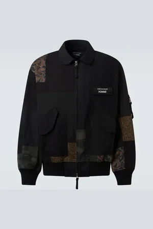 Comme des Garçons Comme des Garçons Homme Chaqueta bomber de satén con patchwork