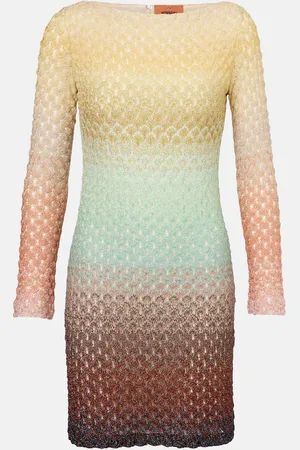Missoni Vestido corto de lamé teñido