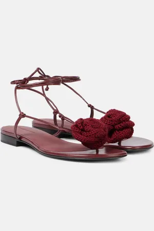 MAGDA BUTRYM Sandalias de piel con aplique floral