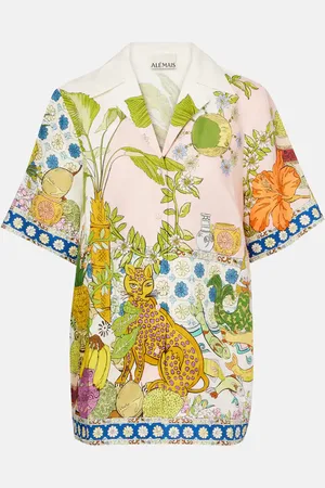 ALÉMAIS Alémais Camisa Hazel de lino estampada