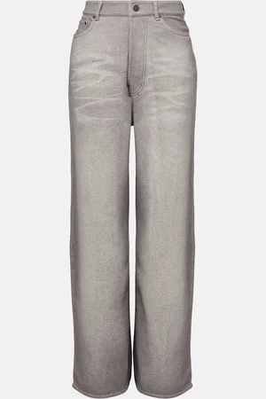 Acne Studios Pantalones anchos de forro polar de algodón