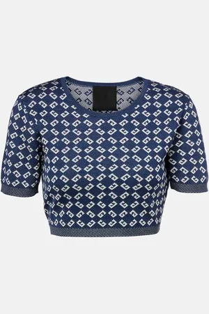 Givenchy Crop top con Monogram 72 en jacquard