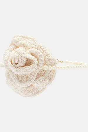 MAGDA BUTRYM Collar de plata de ley con perlas sintéticas y croché
