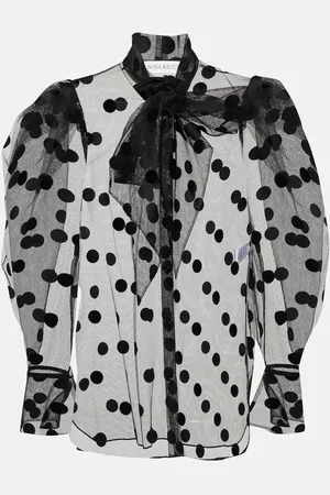 Nina Ricci Blusa de tul con lunares