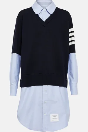 Thom Browne Vestido camisero de algodón