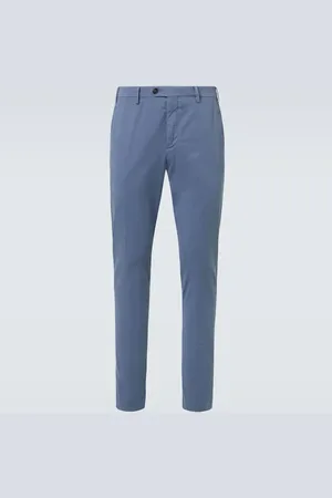 CANALI Pantalones chinos en sarga de algodón