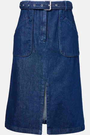 DRIES VAN NOTEN Falda midi de denim