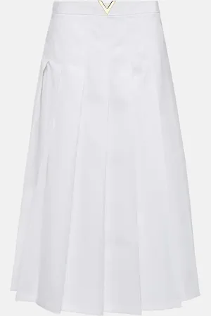 VALENTINO Falda midi de algodón