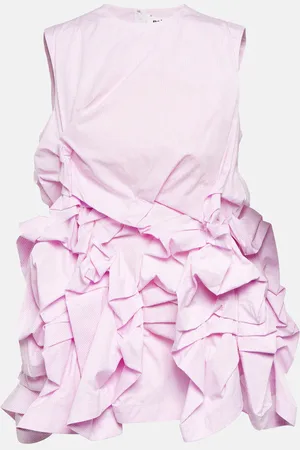 NOIR KEI NINOMIYA Top de algodón a cuadros vichy