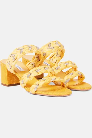 Aquazzura Sandalias Costiera 50 de rafia adornadas