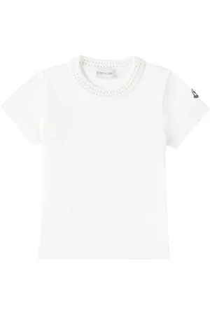 Moncler Camiseta de algodón con croché