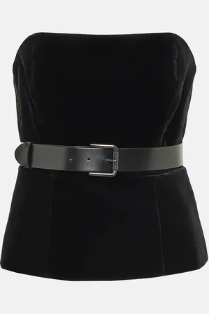 Max Mara Top corsé Giubba de terciopelo