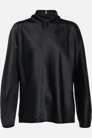Vince Blusa de seda drapeada