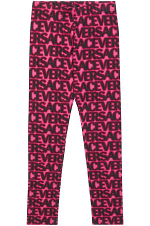 VERSACE Leggings de jersey de mezcla de algodón