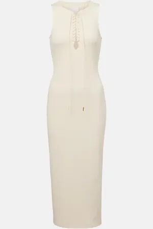 Givenchy Vestido midi acanalado de algodón