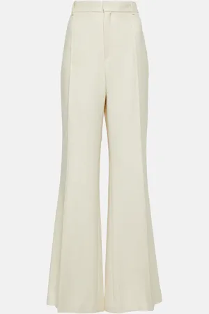 Chloé Chloé Pantalones flared de seda y lana