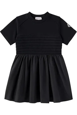 Moncler Vestido de jersey y tafetán con logo