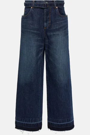 SACAI Jeans anchos con cinturón