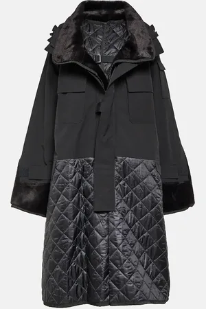 JUNYA WATANABE Abrigo acolchado con borrego sintético