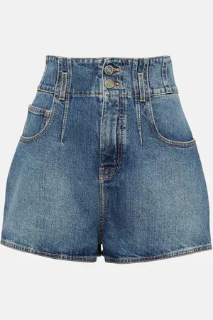 Alaïa Alaïa Shorts en denim de tiro alto