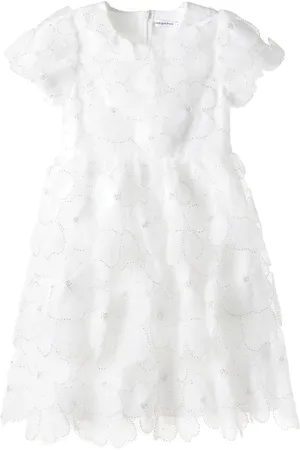 Self-Portrait Vestido bordado con volantes