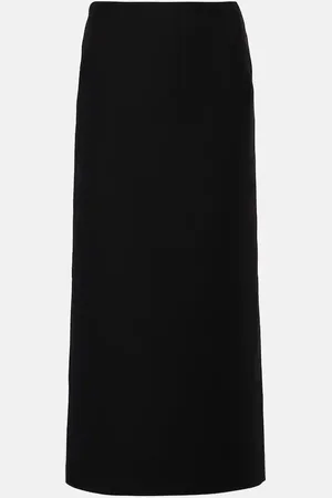 VALENTINO Falda midi de Crepe Couture