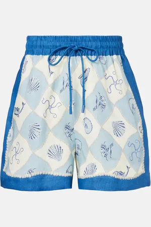 ALÉMAIS Alémais Shorts Pia de tiro alto estampados
