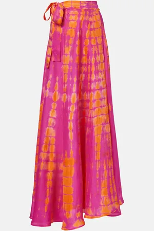 ANNA KOSTUROVA Falda envolvente de seda tie-dye