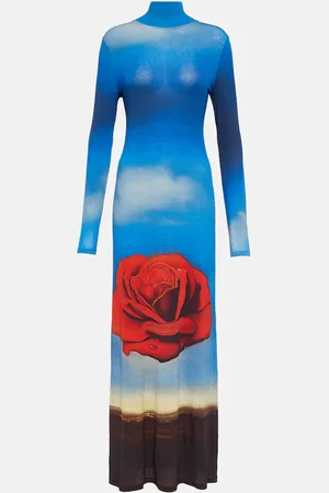 Paco rabanne Vestido largo Salvador Dali estampado