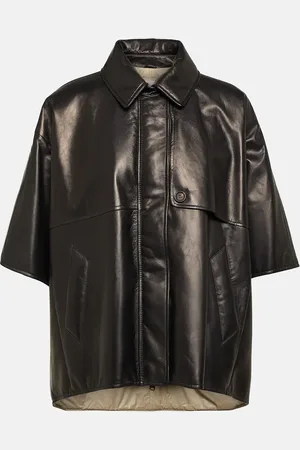Brunello Cucinelli Sobrecamisa de piel