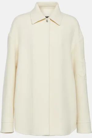 Jil Sander Chaqueta de lana virgen con logo