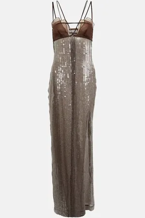 Nensi Dojaka Vestido de fiesta con lentejuelas y tul