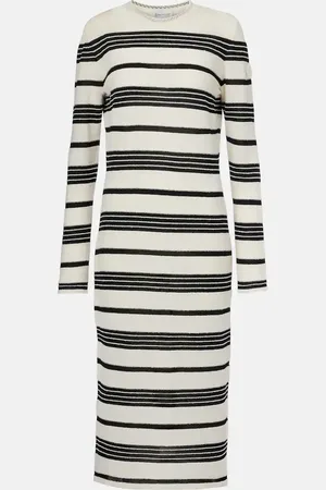 Moncler Vestido midi en mezcla de algodón