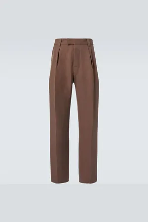 Loro Piana Pantalones rectos Reinga en sarga de lino y seda