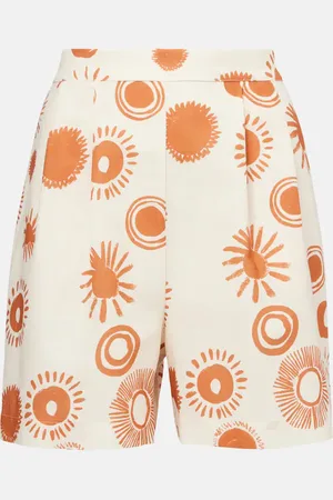 ASCENO Shorts Dallas de lino y algodón estampados