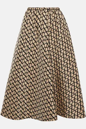 VALENTINO Falda midi Toile Iconographe de seda