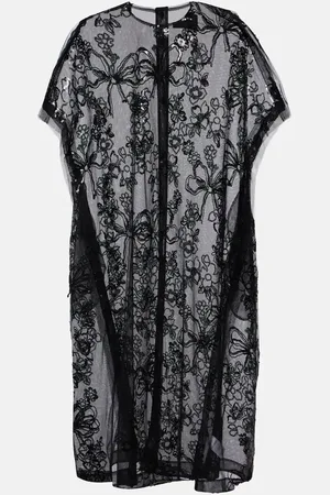 Simone Rocha Vestido midi de tul adornado