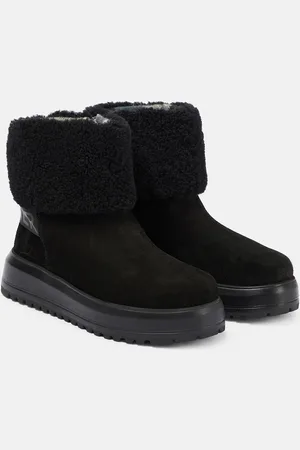 Bogner Botines de ante con borrego ribeteado