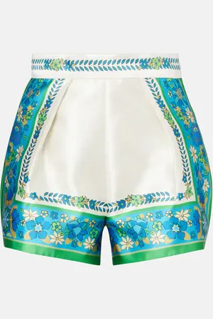 ALÉMAIS Alémais Shorts Vivianna de tiro alto estampados